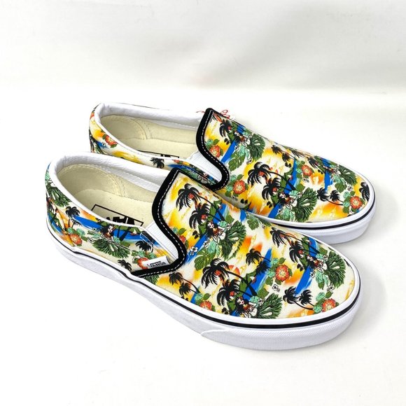VANS Womens Size VN0A5AO86WC Classic Slip On Aloha Multicolor Canvas Low Sneaker - Picture 2 of 10